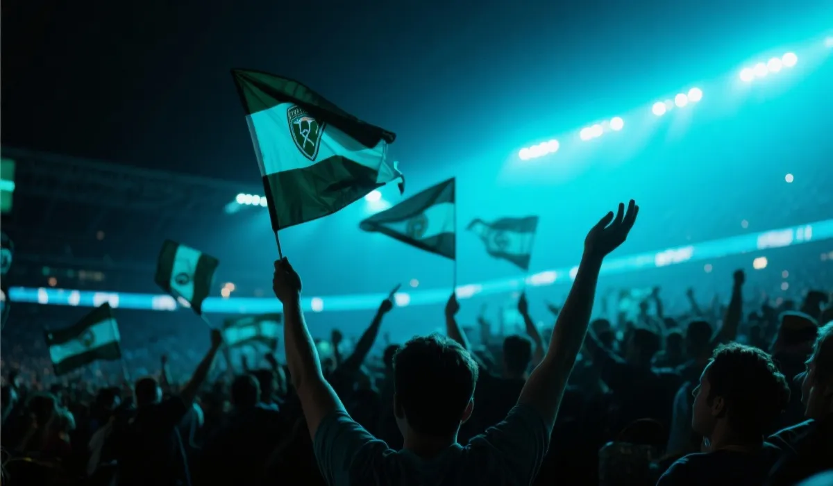 世界杯球队与球迷氛围示意图